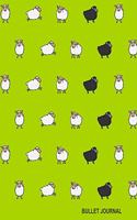 Bullet Journal: Dot Grid Notebook (100 Pages - 8.5" x 11") Mister Maguffin Sheep Geometric Print Yellow-Green Cover