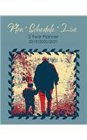 Plan Schedule Live: 3 Year Planner for Long Term Planning and Scheduling with Grandparents and Grandchildren Cover Design(9 Multi Year Monthly Planners)