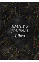 Emily's Journal Libra: Personalized Astrology Zodiac Sign Diary with Name Emily