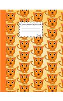 Tiger Composition Notebook: Modern Cartoon Animal Quadrille Paper Book for School and Work, Journaling and Writing Notes for Girls, Boys and Teens, for Students and Teachers
