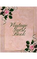 Vintage Guest Book: Blank Lined 8 x 10 Vintage Guest book to record all your special moments