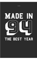 Notebook Made in 94 the Best Year