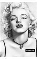 Notebook: (6 x 9) Marilyn Monroe, Primary Writing Journal, 100 Pages, Smooth Matte Cover