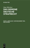 Der Besondere Theil Des Systems