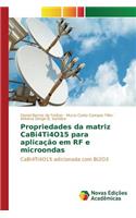 Propriedades da matriz CaBi4Ti4O15 para aplicação em RF e microondas