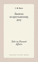 Note on Peasant Affairs