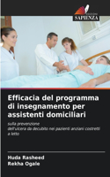 Efficacia del programma di insegnamento per assistenti domiciliari