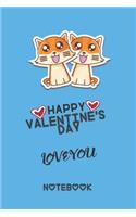 Cute Cats Valentine's Day Gift for Cat lovers Notebook journal