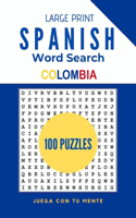 Large Print Spanish Word Search - Colombia