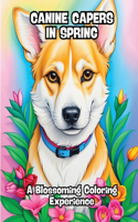 Canine Capers in Spring: A Blossoming Coloring Experience