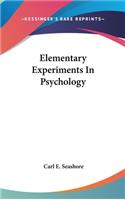 Elementary Experiments in Psychology