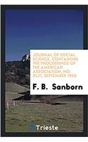 JOURNAL OF SOCIAL SCIENCE, CONTAINING TH