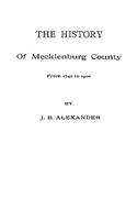 History of Mecklenburg County [Nc]