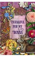 Thankful For My Nonna: 6 x 9 Enchanting Nonna Notebook, Multipurpose Jotter Log Book, Wide Ruled Lined Journal, Vintage Antique Collage Scrapbooking Art, Floral Roses, Sta