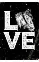 Notebook: Blank Lined Journal For College Students Who Loves Horses - 6x9 inches, 120 pages - Distressed Style