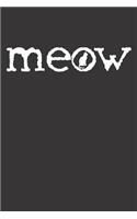 Meow Cat Gift Notebook: Meow 6x9 Dot Grid Dotted 120 Pages Notebook Sketchbook Journal