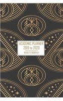 Academic Planner Dated Gold Elemental Design: Student Calendar Organiser With Days, Weeks, Months Years At A Glance, To Do Lists, Goals, Notes, Class Schedule