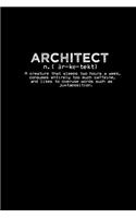 Architect: Notebook - Journal - Diary - 110 Lined pages