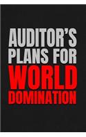 Auditor's Plans for World Domination: 6x9 Medium Ruled 120 Pages Notebook Journal