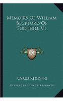 Memoirs Of William Beckford Of Fonthill V1