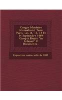 Congr S Mon Taire International Tenu Paris, Les 11, 12, 13 Et 14 Septembre 1889