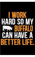 I Work Hard So My Buffalo Can Have A Better Life: Cool Buffalo Journal Notebook - Gifts Idea for Buffalo Lovers Notebook for Men & Women.