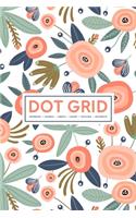 Dot Grid Notebook - Journal- Libreta - Cahier - Taccuino - Notizbuch: 110 Dotted Pages of Bullets for Journaling, Note Taking or to Create Your Own Planner, Organizer or Diary: Modern flowers in peach 988-9