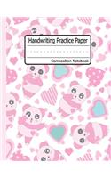 Handwriting Practice Paper-Cute Panda