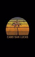Cabo San Lucas: Christmas Notebook With Retro Mexican Sunset Holiday Palm Tree Design. Vintage Soft Cover Travel Journal Diary With Lined College Ruled Paper.