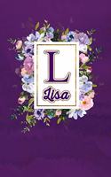 L - Lisa: Monogram initial L for Lisa notebook / Journal: Personalized Name Letter gifts for girls, women & men: School gifts for kids & teachers (blank lined