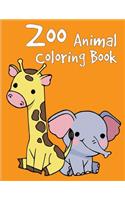 Zoo Animal Coloring Book: An Adult Coloring Book with Fun, Easy, and Relaxing Coloring Pages for Animal Lovers(11 Animals Action)