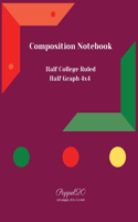 College Notebook Half College Ruled Half Graph 4x4124 pages 8.5x11 Inches
