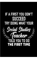 If At First You Don't Succeed... Try Doing What Your Social Studies Teacher Told