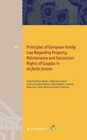 Principles of European Family Law Regarding Property, Maintenance and Succession Rights of Couples in de facto Unions