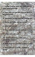 Religious Journal Ten Commandments Traditional Stone: (notebook, Diary, Blank Book)