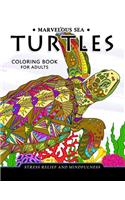 Marvelous Sea Turtles Coloring Book for Adults