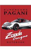 Supercars Pagani Zonda Cinque Notebook