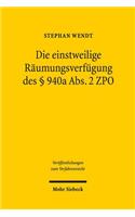 Die einstweilige Raumungsverfugung des § 940a Abs. 2 ZPO