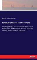 Schedule of Deeds and Documents
