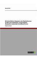 Wirtschaftliche Akzeptanz der Rechtsformen GmbH und Limited bei ausgewählten deutschen Automobil Zuliefererfirmen: (German)