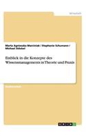 Einblick in die Konzepte des Wissensmanagements in Theorie und Praxis