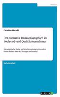 normative Inklusionsanspruch im Boulevard- und Qualitätsjournalismus