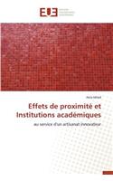 Effets de Proximité Et Institutions Académiques