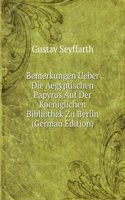 Bemerkungen Ueber Die Aegyptischen Papyrus Auf Der Koeniglichen Bibliothek Zu Berlin (German Edition)