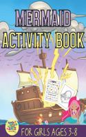 mermaid activity book for girls ages 3-8