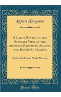 A Large Review of the Summary View, of the Articles Exhibited Against the Bp; Of St. David's: And of the Proofs Made Thereon (Classic Reprint): And of the Proofs Made Thereon (Classic Reprint)