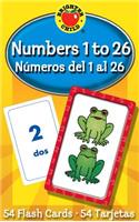 Numbers 1 to 26 Flash Cards, Grades PK - 3