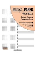 Music Paper Notebook - Guitar Chord & Standard Staff
