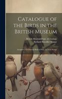 Catalogue of the Birds in the British Museum