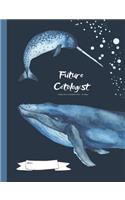 Future Cetologist - College Rule Composition Book - 120 Pages: Marine Biology Exercise Book